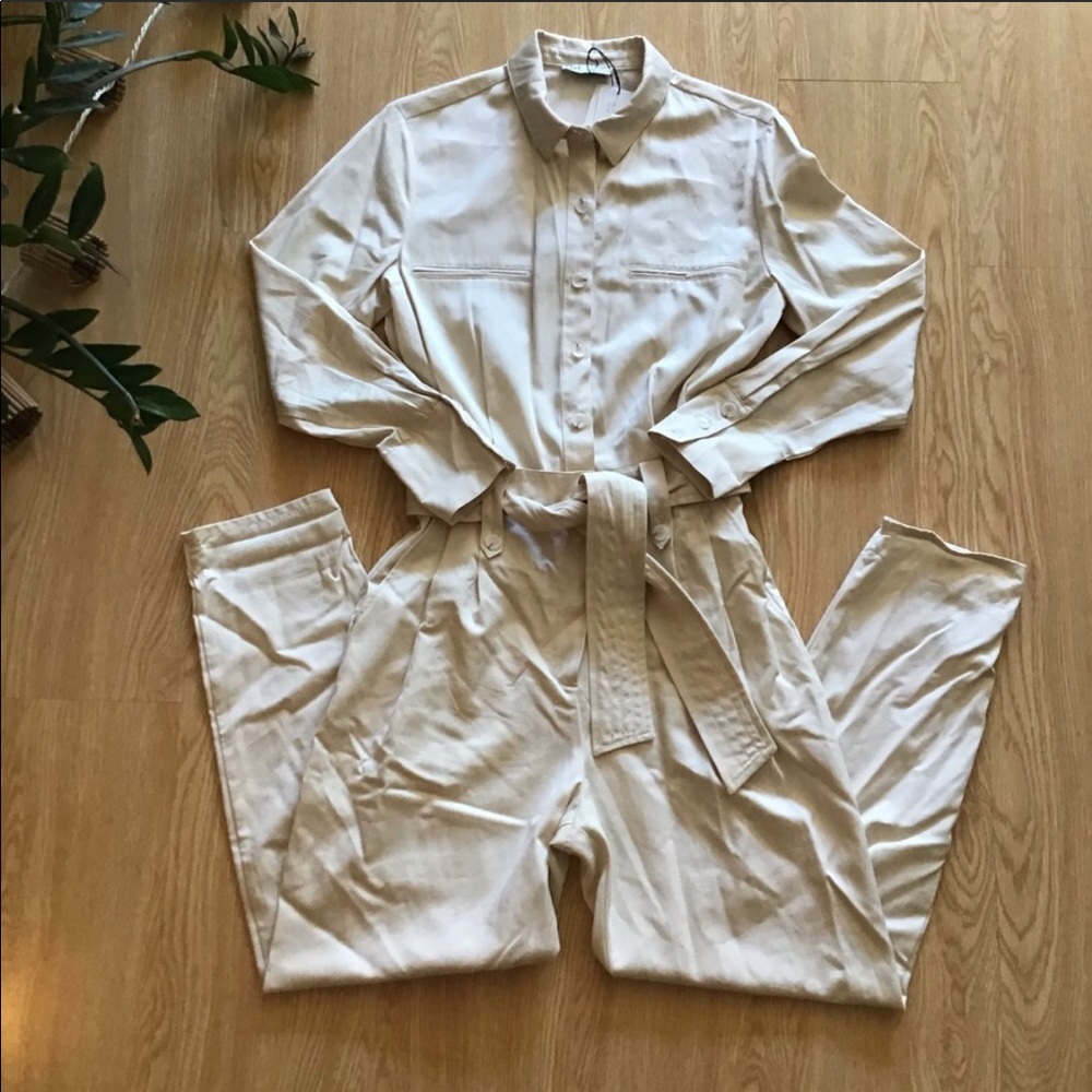 Sold on Mercari! Zara Tencel Safari Jumpsuit - Picture 2 of 8